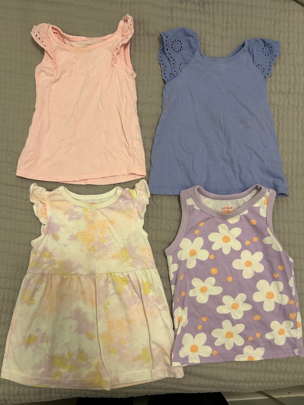 Toddler Girl Tank Top Bundle, 18-2T (4 tops)
